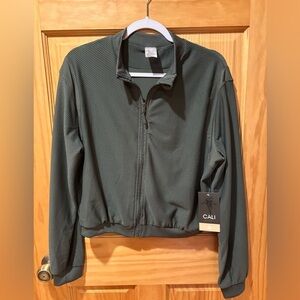 CALI Sport Green Mesh Jacket Womens
Large Zip Up Performance Activewear NWT